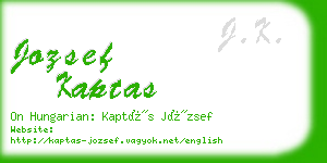 jozsef kaptas business card